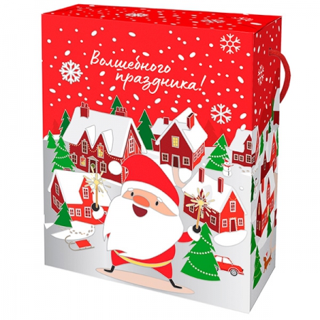 Новогодний подарок Санта в городе