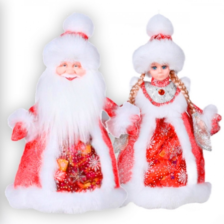 Новогодний подарок Кукла Дед Мороз или Снегурочка Мини